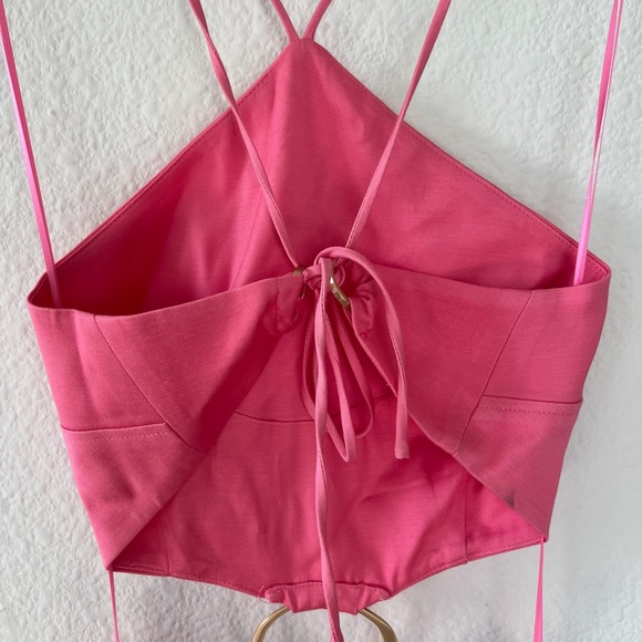 CULT GAIA NADEESHA MIDI DRESS IN PINK - Picture 6 of 10